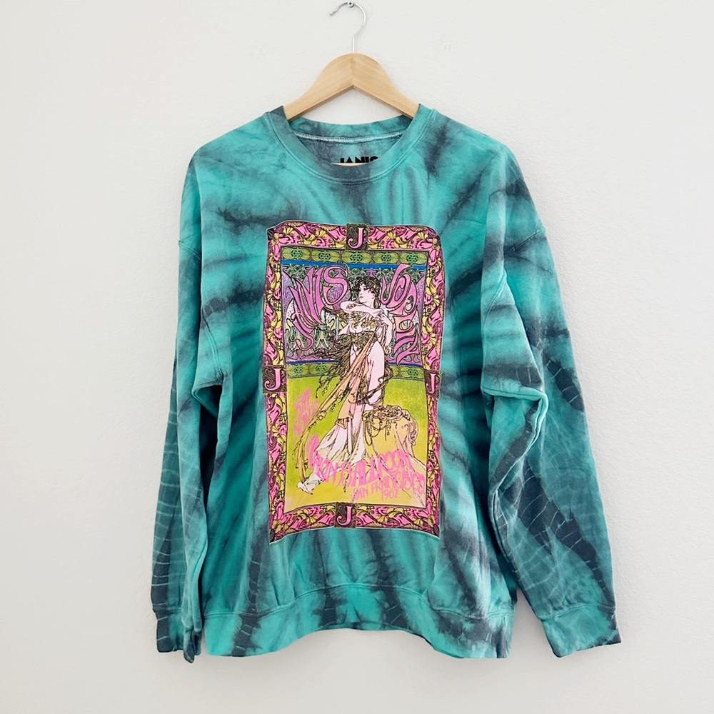 NEW Janis Joplin Tie Dye Graphic Sweatshirt